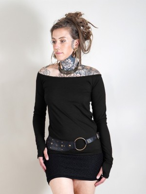 Hauts Toonzshop Saädiya Long Sleeve Top Femme Noir | MWAZ52860