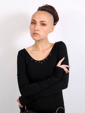 Hauts Toonzshop Tchaïka Long Sleeve Top Femme Noir | MDUX08316