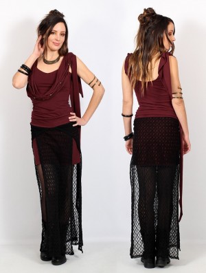 Hauts Toonzshop Yükäa Top Femme Wine | FMIO59087