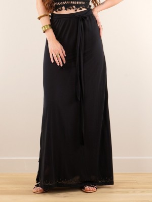 Jupe Toonzshop Eressea Anazraa Printed Long Skirt Femme Noir | SWZX25047