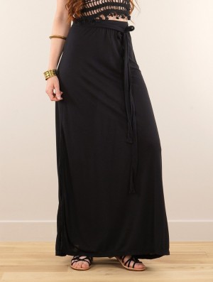 Jupe Toonzshop Eressea Long Skirt Femme Noir | NGEC97065