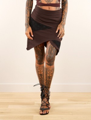 Jupe Toonzshop Nangaï Skirt Femme Marron Noir | UGQV29105