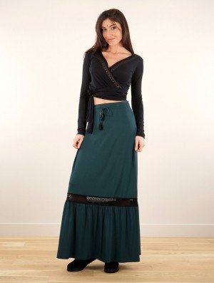 Jupe Toonzshop Nimue Long Skirt Femme Teal | BFGC09812