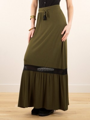 Jupe Toonzshop Nimue Long Skirt Femme Vert | FTEK07931