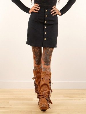 Jupe Toonzshop Ninwë Denim Mini Skirt Femme Noir | HKEX36987