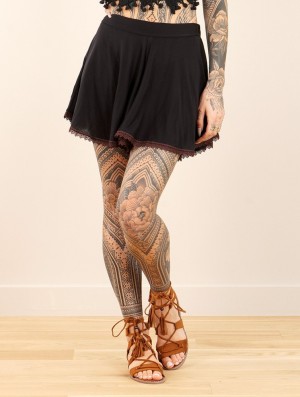 Jupe Toonzshop Sulawesi Flared Skort Style Skirt Femme Noir | TUQX87435