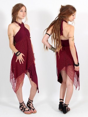 Jupe Toonzshop Syrada 2in1 Skirt/Tunic Femme Bordeaux Rouge | OHTV52418