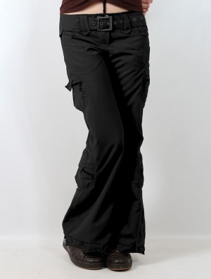 Pantalon Toonzshop Enigma Flared Cargo Pants Femme Noir | QNTH53792
