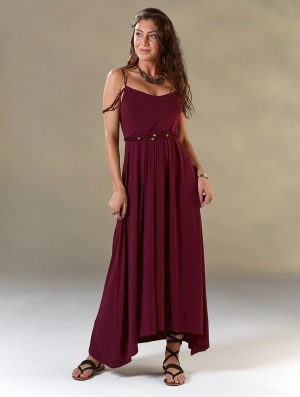 Peignoir Toonzshop Massaläa Long Dress Femme Wine | YFVI93085